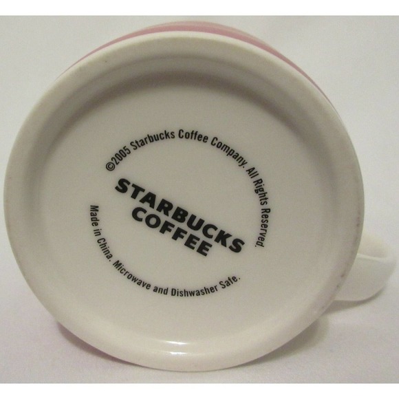 Starbucks Coffee 2005 Pink Gray Dual Tone Tea Cup Mug Collectible Gift Mothers - Picture 7 of 7